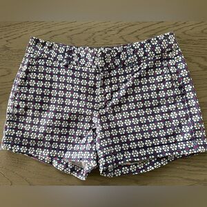 Gap Khakis City Shorts - 3" Inseam - Blue & Red Floral Geometric - Size 4